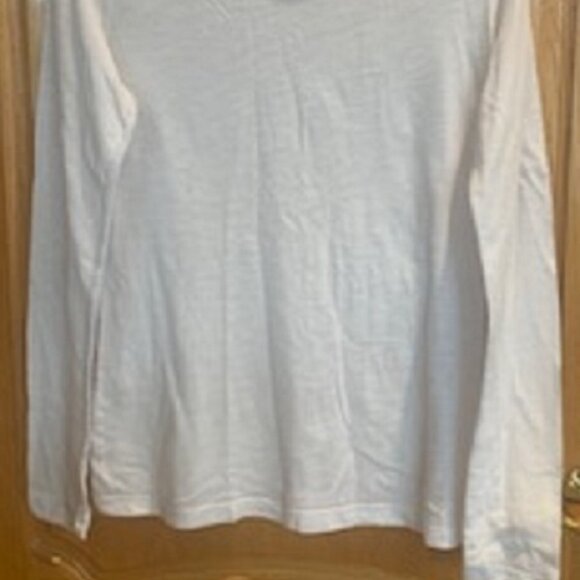 Women's Mossimo Supply Co White Cotton Blend Top Shirt T-Shirt Long Sleeve Sz: M - Picture 2 of 5